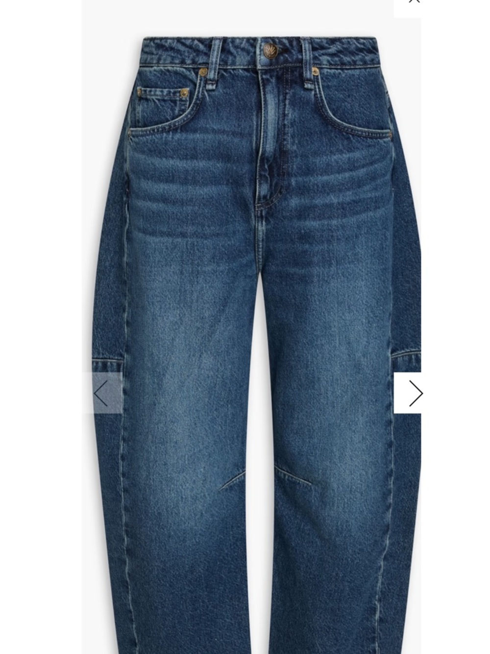 rag & bone Barrel Leg Dark Blue Denim Jeans - Picture 15 of 15